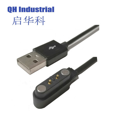 Connecteur magnétique Montres intelligentes Magnet Pogo Pin Charger câble Chargement rapide 2 broches 4,0 mm 12V IP67 câble d'imprimante USB