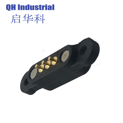 Connecteur Pogo à ressort personnalisé 3 broches à angle droit Double rangée 3 mm PCB 3 broches Connecteur masculin Femme OEM ODM