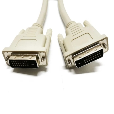 Meilleur câble DVI 24+1 Dual Link DVI-D Moniteur multimédia Cable plaqué or Homme à Homme Ordinateur DVI 24+1 CE ROHS Blanc
