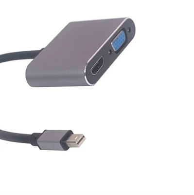 Mini DP mâle vers HDMI VGA 4K câble féminin Mini port d'affichage vers HDMI et VGA 2 en1 Pour Apple Mac-Book Air Pro ordinateur