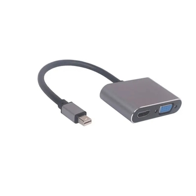 Mini-port d'affichage vers adaptateur VGA compatible HDMI Thunderbolt 2 Convertisseur 2 en 1 Mini câble Dp Pour Macbook Air 13 Surface Pro