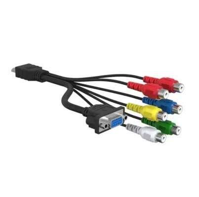Nouveau style 1080p HDMI à RCA AV 6RCA Convertisseur vidéo Adaptateur audio câble pour PC, ordinateur portable, HDTV, DVD, VHC VCR