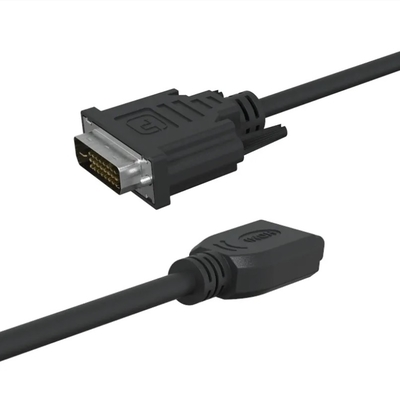 Cable HDMI à DVI haute vitesse doré 24 + 1 broche mâle à femelle pour ordinateur et projecteur