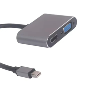 Adaptateur HDMI + VGA à port d'affichage mini DP de haute qualité câble vidéo HDMI 1080 P Convertisseur mâle femelle pour PC ordinateur portable HDTV