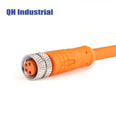 IP67 imperméable à l'eau M8 4 broches câble de connecteur féminin M8 4 broches câble de connecteur de moulage de câble industriel de mâle à femelle